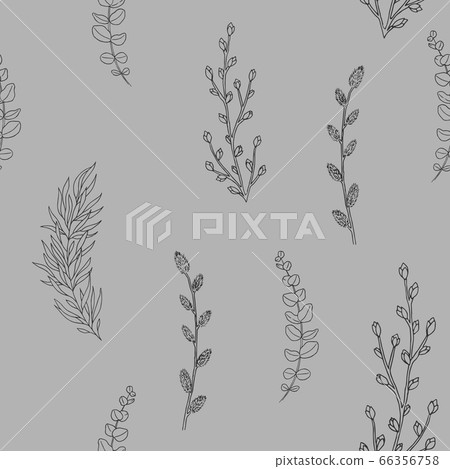 Abstract seamless pattern with tropical leaves. Abstract seamless pattern with tropical leaves. 66356758