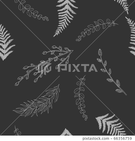 Abstract seamless pattern with tropical leaves. Abstract seamless pattern with tropical leaves. 66356759