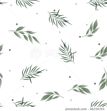 Abstract seamless pattern with tropical leaves. Abstract seamless pattern with tropical leaves. 66356763