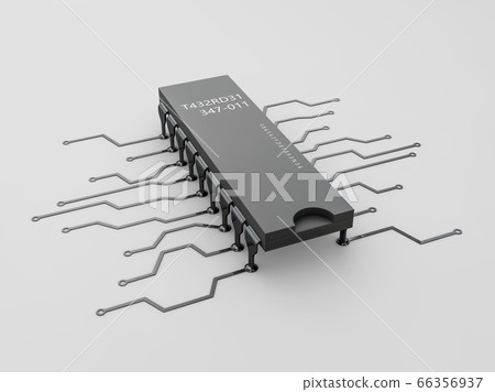 3d Illustration of computer microchip isolated white background 3d Illustration of computer microchip isolated white background 66356937