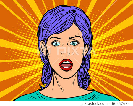 Pop art woman says 66357684