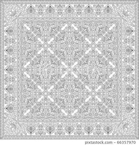 Oriental carpet with pomegranate. Oriental carpet with pomegranate. 66357970