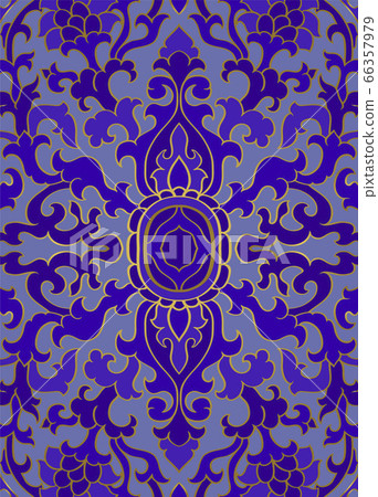 Blue floral pattern. Blue floral pattern. 66357979