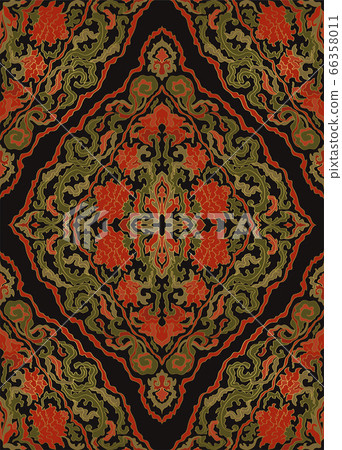 Colorful floral pattern. 66358011