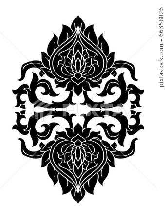 Floral medallion for design. 66358026
