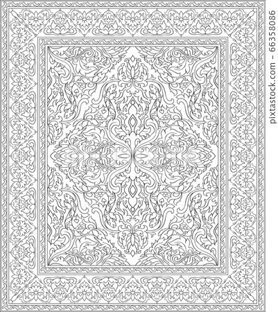 Oriental floral carpet. Oriental floral carpet. 66358086