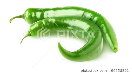 Two isolated green peppers Two isolated green peppers 66358261
