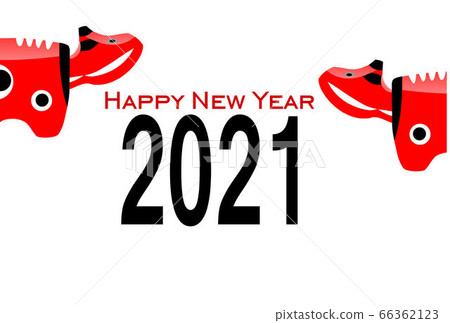 New Year Card 2021 Akabeko New Year Card 2021 Akabeko 66362123
