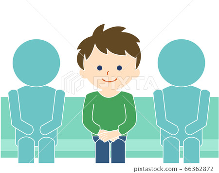 在候車室裡等待輪到的男人 66362872