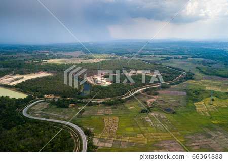 thunder storm sky Rain clouds 66364888