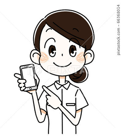 Nurse woman with smartphone Nurse woman with smartphone 66368014