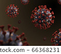 CG image of new coronavirus (multiple, with background) 66368231
