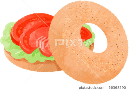 A delicious bagel - Stock Illustration [66368290] - PIXTA