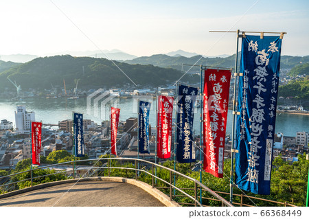 <Hiroshima Prefecture> Onomichi cityscape and Senkoji Park in the early morning <Hiroshima Prefecture> Onomichi cityscape and Senkoji Park in the early morning 66368449