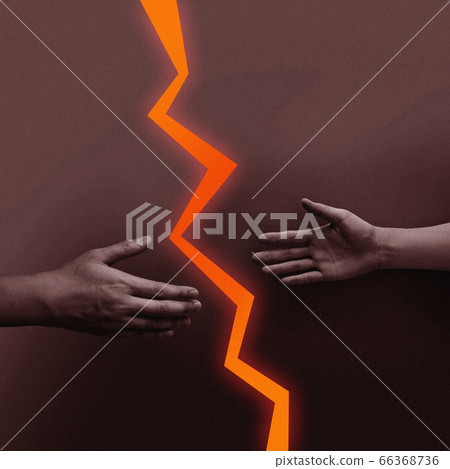 Breakdown Divide Into Parts Hand Stock Photo