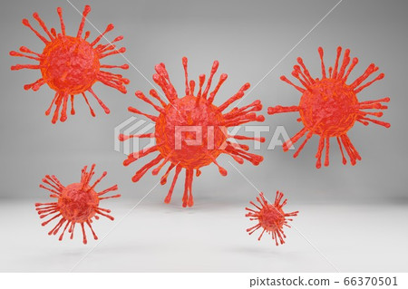 Virus isolated on white background 3D Illustrator Virus isolated on white background 3D Illustrator 66370501