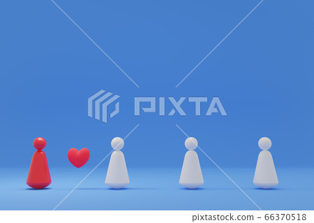 Graphic Model represent Social distancing people Graphic Model represent Social distancing people 66370518
