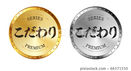 獨具匠心的金色和銀色標籤集 66371550