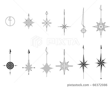 Map symbol north magnetic north set 66372086