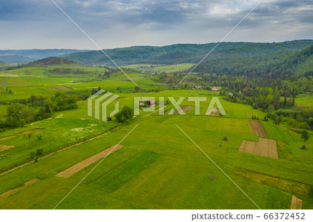 Valley in the mountains before the summer rain 66372452