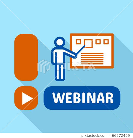 Webinar icon, flat style Webinar icon, flat style 66372499