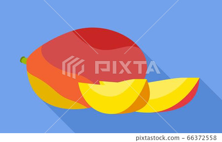 Mango pieces icon, flat style Mango pieces icon, flat style 66372558