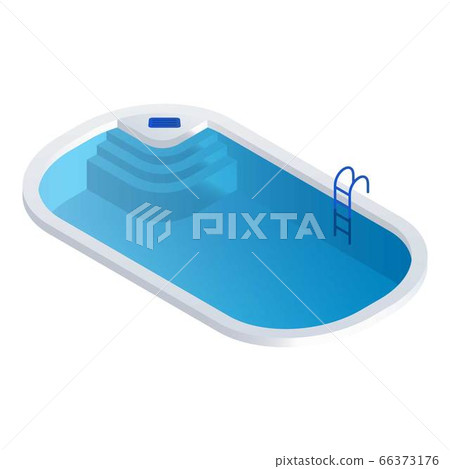 Home pool icon, isometric style 66373176