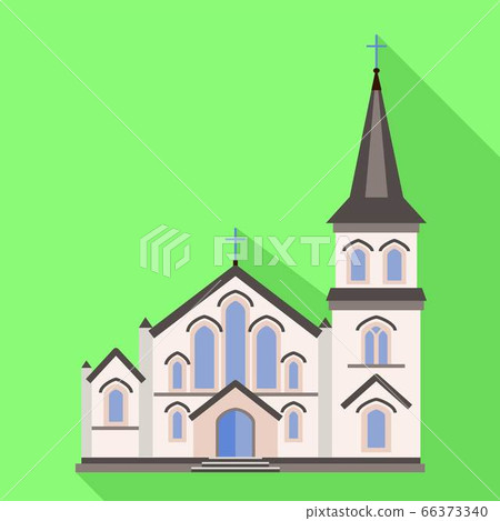 City church temple icon, flat style 66373340