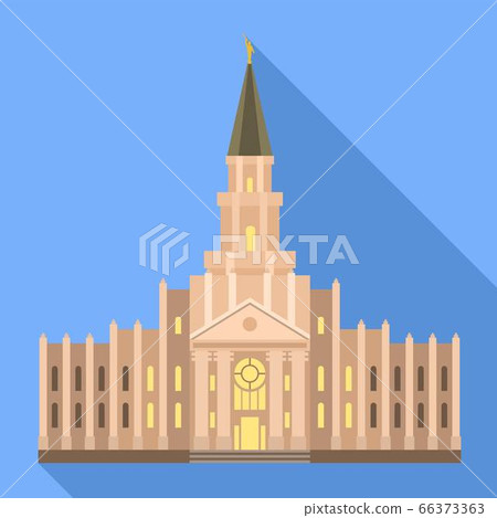Catholic temple icon, flat style Catholic temple icon, flat style 66373363