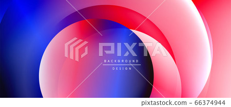 Circle modern geometric abstract background with liquid gradients 66374944