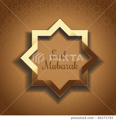 Eid Mubarak greeting card with arabic pattern Eid Mubarak greeting card with arabic pattern 66375785