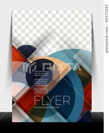 A4 flyer annual report circle design, vector background print template A4 flyer annual report circle design, vector background print template 66375845