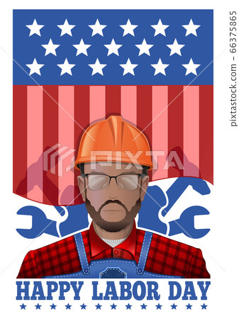 Labor Day card design. Vector greeting card Labor Day card design. Vector greeting card 66375865