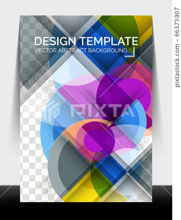 A4 flyer annual report circle design, vector background print template A4 flyer annual report circle design, vector background print template 66375907