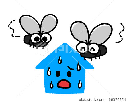 Flies and flies that gather at home 66376554