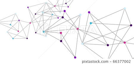 Line points connections, triangular technology design. Abstract geometric background Line points connections, triangular technology design. Abstract geometric background 66377002