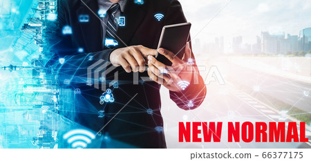 New normal concept effected by COVID 19 66377175