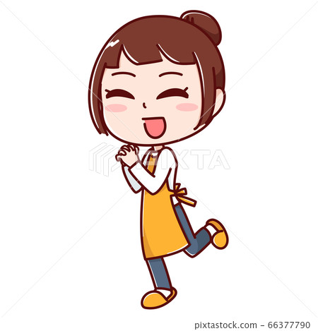 A smiling woman in a wish pose 66377790