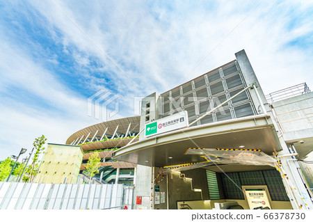 仙台ya門周邊的東京新國家體育場城市景觀 66378730