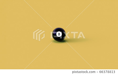 Pool ball, magic 8 ball 3d illustration of luck concept with natural shadows 66378813
