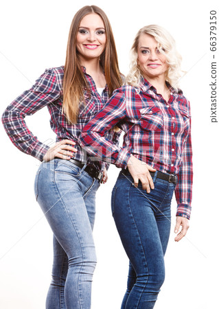 Portrait adult daughter with mother. Portrait adult daughter with mother. 66379150