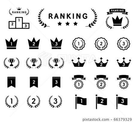 Ranking Icon Set Rank Illustration Stock Illustration