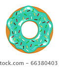 vector illustration of colored realistic donut on white background 66380403