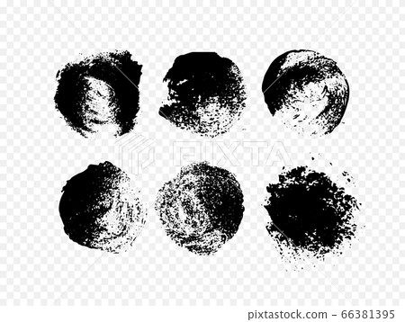 Set of grunge round shapes Set of grunge round shapes 66381395