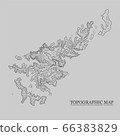 Topographic map. Vector illustration. Contour map background 66383829