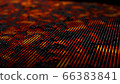 Wave 3d. Cybernetic futuristic background. Big data. Abstract grid illustration. 66383841