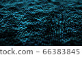 Wave 3d. Big data. Abstract grid illustration. Data technology background. 66383845