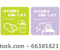 製作公告牌的材料，以指導要求手部消毒 66385821