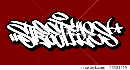 Abstract Hip Hop Hand Written Graffiti Style Word Street Files Vector Illustration 66385919