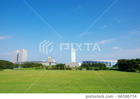 View of Chiba Marine Stadium and Makuhari Messe from Makuhari Seaside Park View of Chiba Marine Stadium and Makuhari Messe from Makuhari Seaside Park 66386714